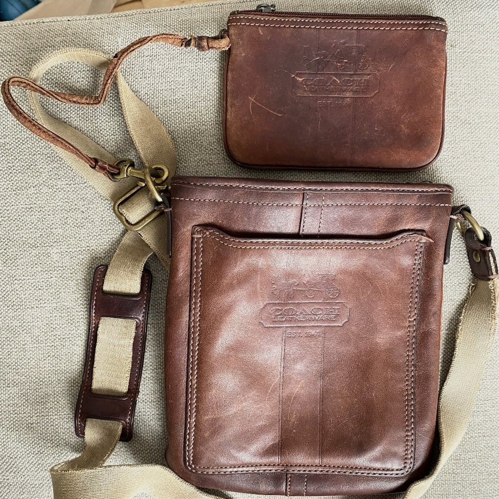Coach leather purse and matching change purse - Vintage